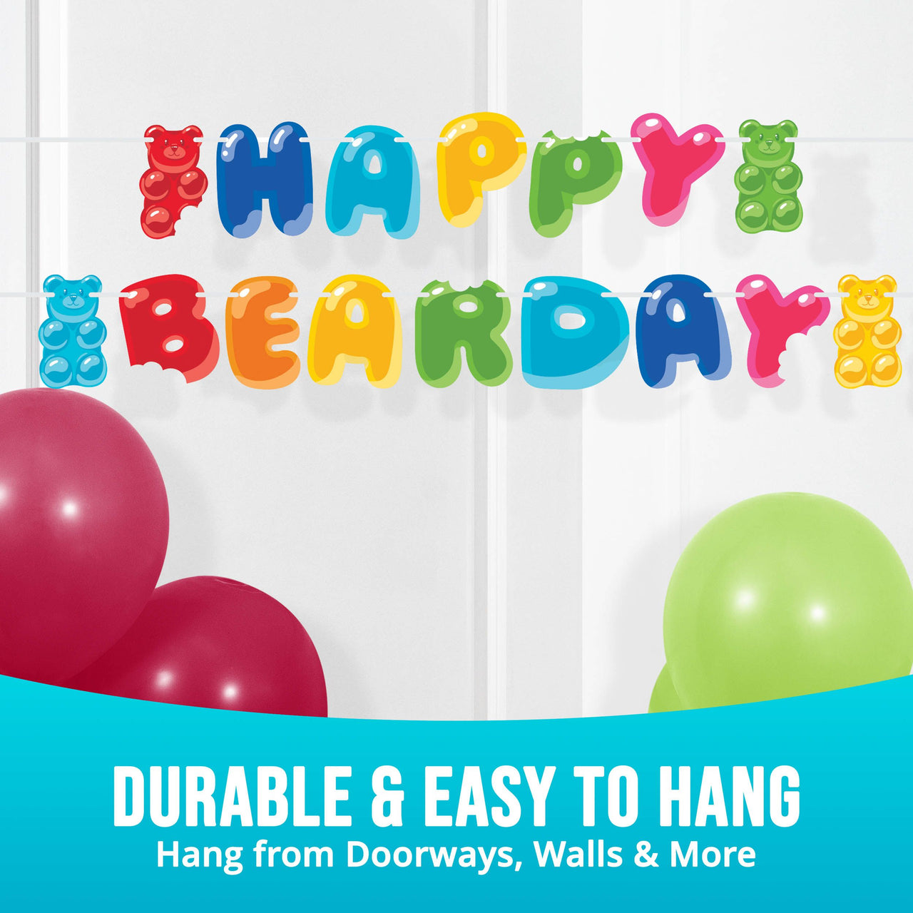 Bulk Gummy Bear Bash Party Banners (12 per Case)
