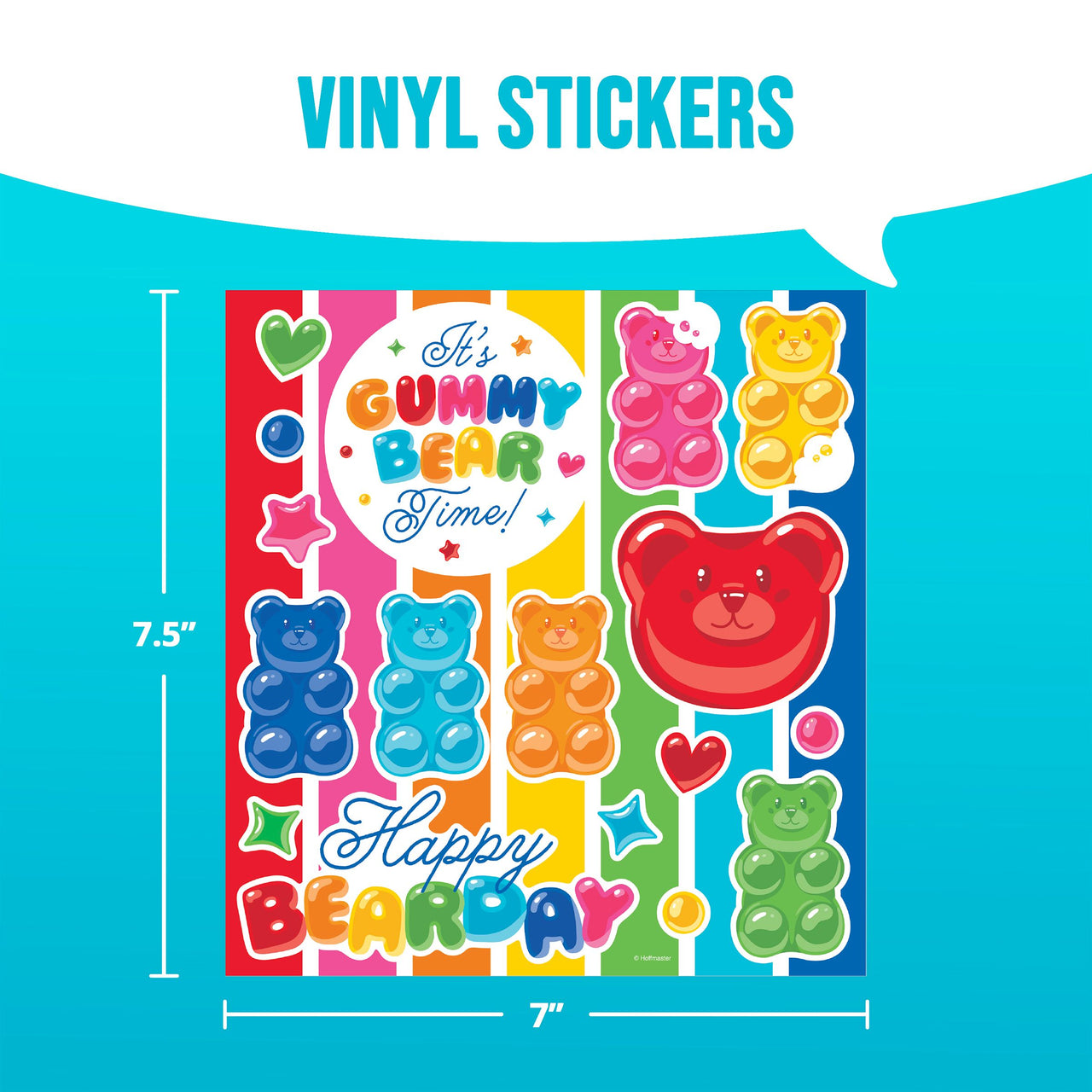 Bulk Gummy Bear Bash Stickers (12 per Case)