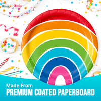 Bulk Rainbow Cheer Dinner Plates 9
