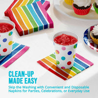 Bulk Rainbow Cheer Beverage Napkins 5