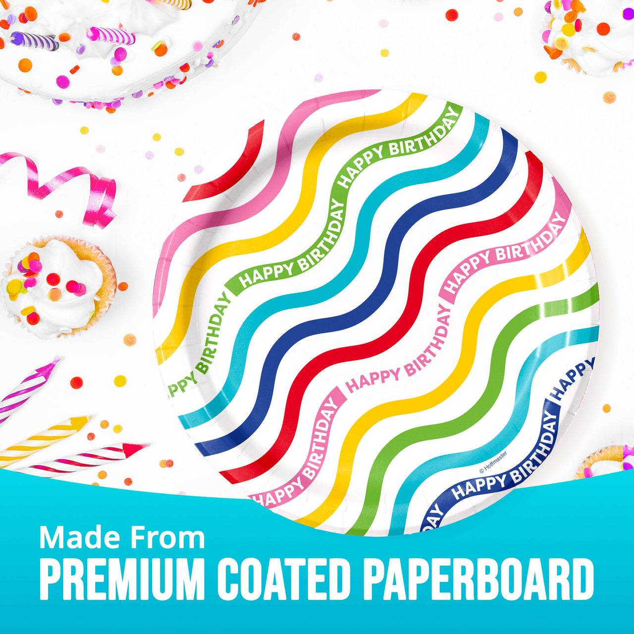 Bulk Color Waves Luncheon Plates 7" (96 per Case)
