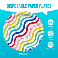 Bulk Color Waves Luncheon Plates 7