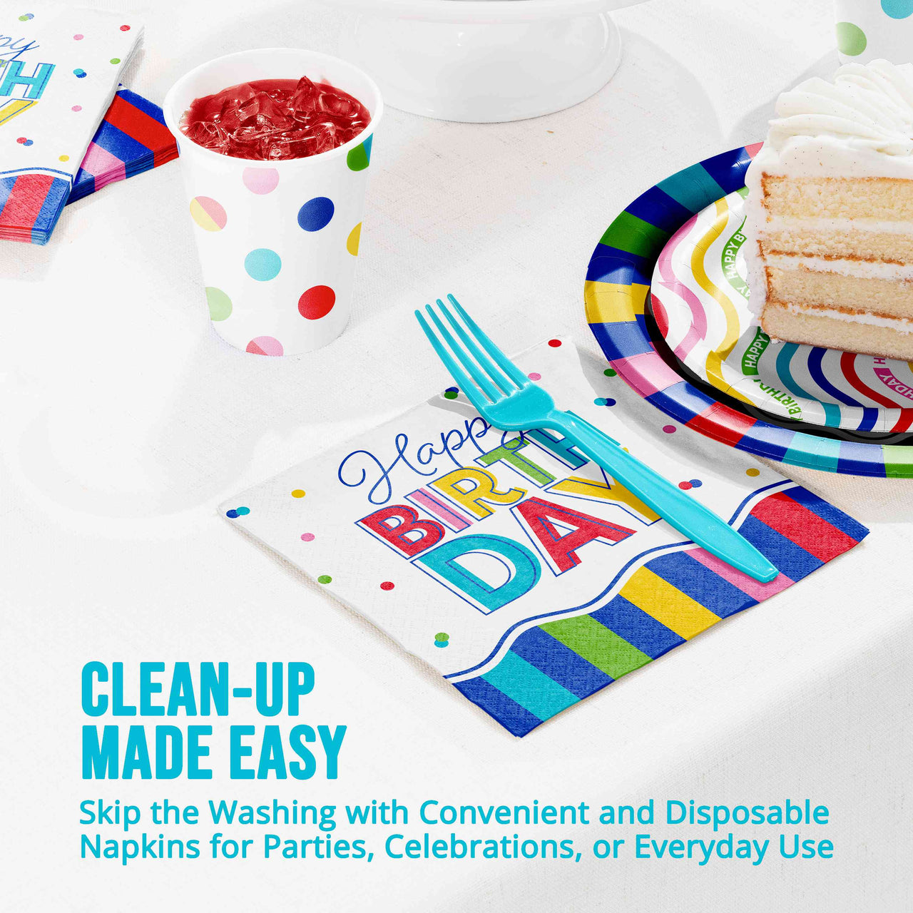 Bulk Color Waves Luncheon Napkins 6.5" x 6.5" (192 per Case)