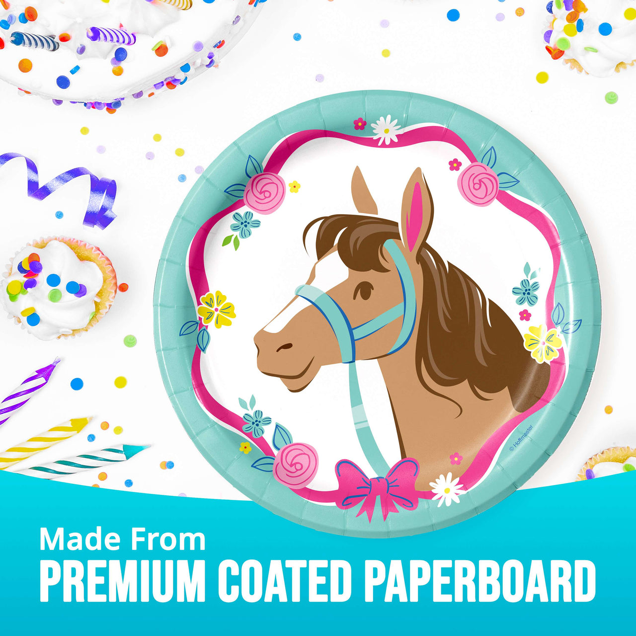 Bulk Horse Charm Luncheon Plates 7" (96 per Case)