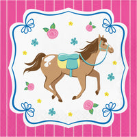 Horse Charm Luncheon Napkins 6.5