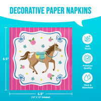 Bulk Horse Charm Luncheon Napkins 6.5