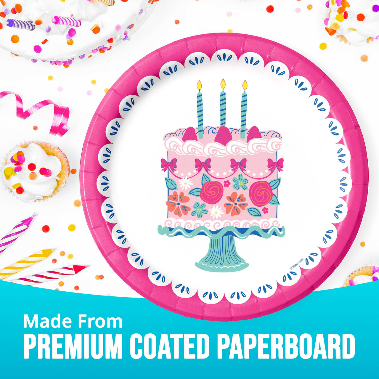 Bulk Floral Cake Dinner Plates 9" (96 per Case)
