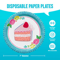 Bulk Floral Cake Asst Luncheon Plates 7