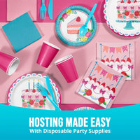 Bulk Floral Cake Luncheon Napkins 6.5