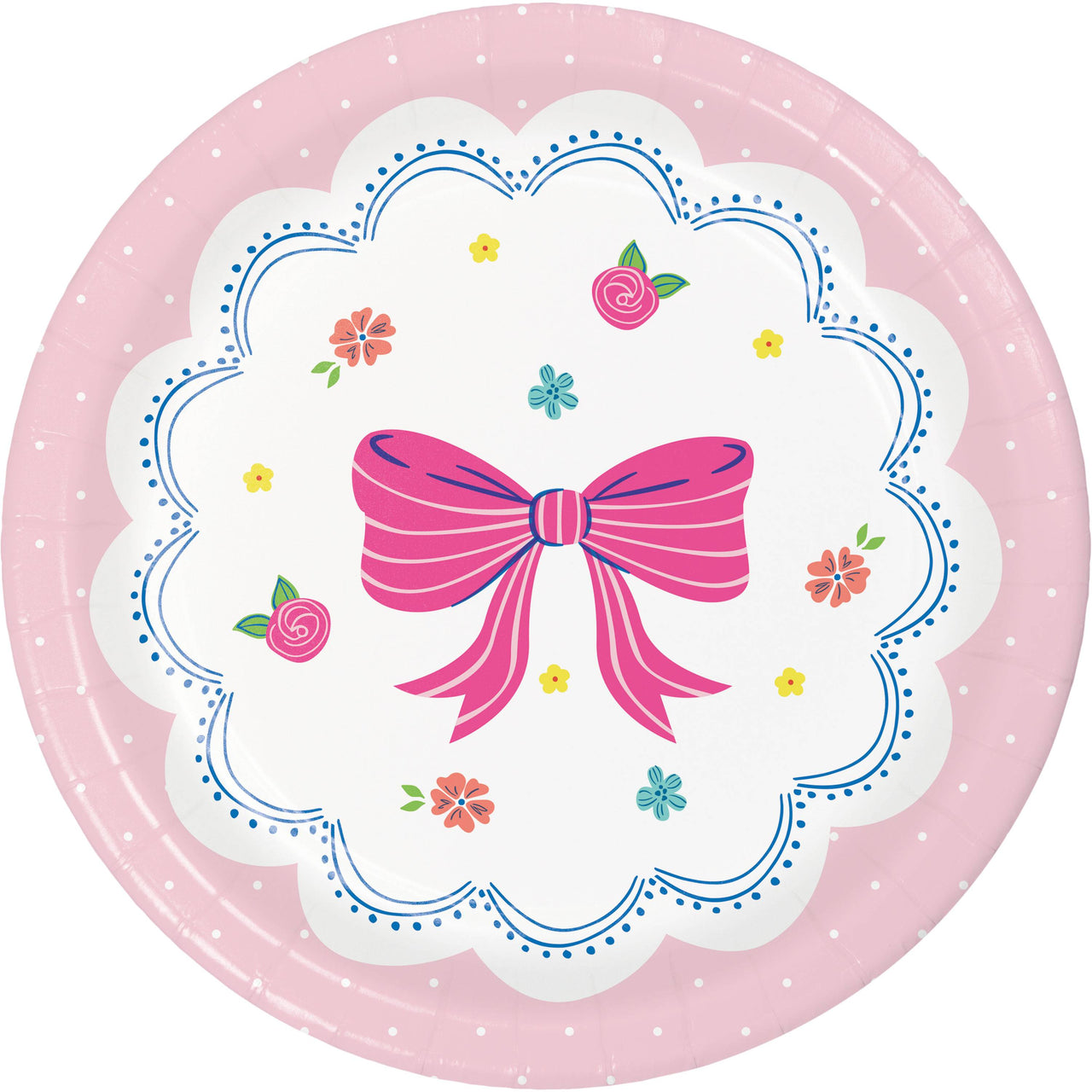 Bulk Bow Bash Asst Luncheon Plates 7" (96 per Case)