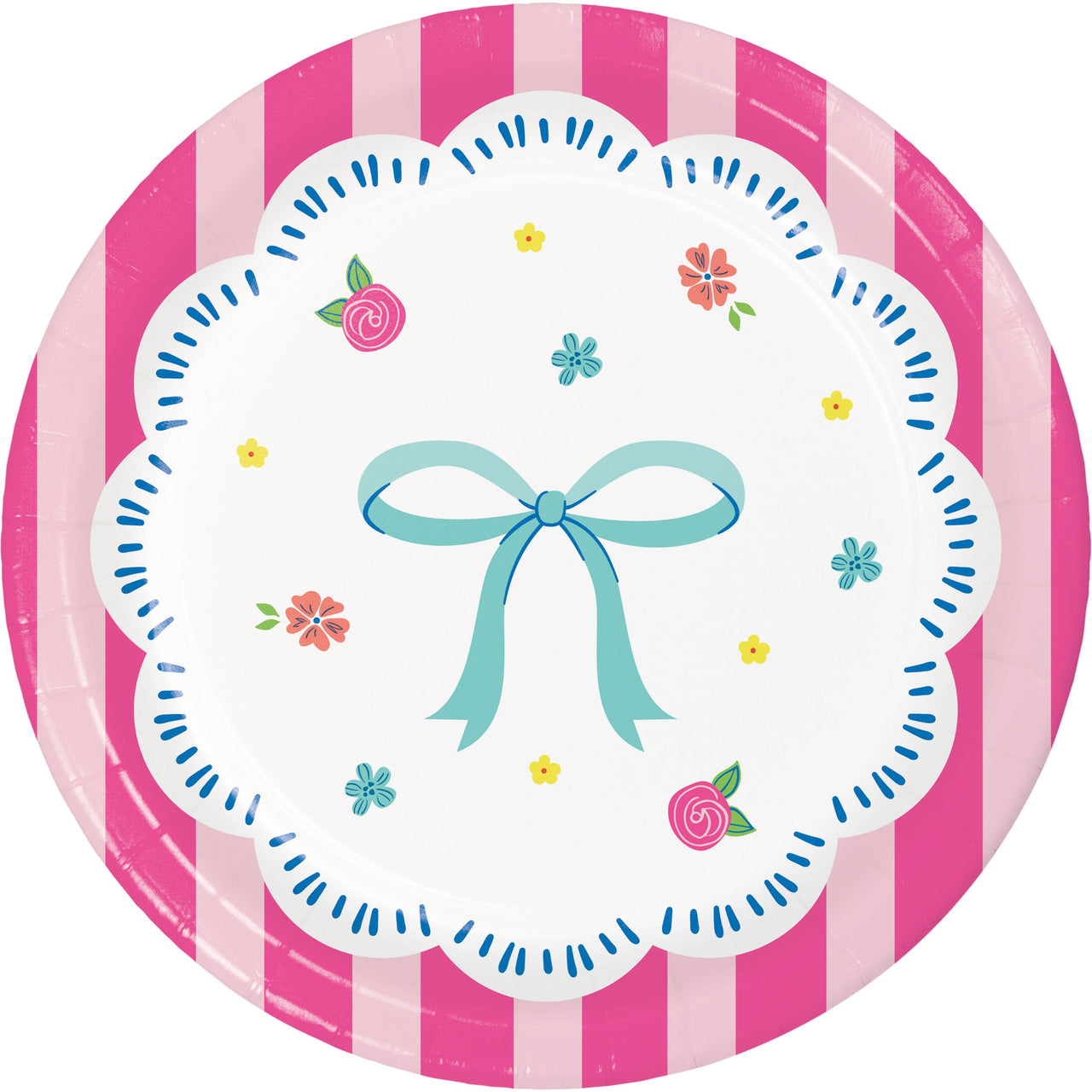 Bulk Bow Bash Asst Luncheon Plates 7" (96 per Case)