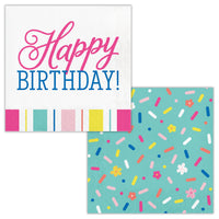 Birthday Brights Luncheon Napkins 6.5