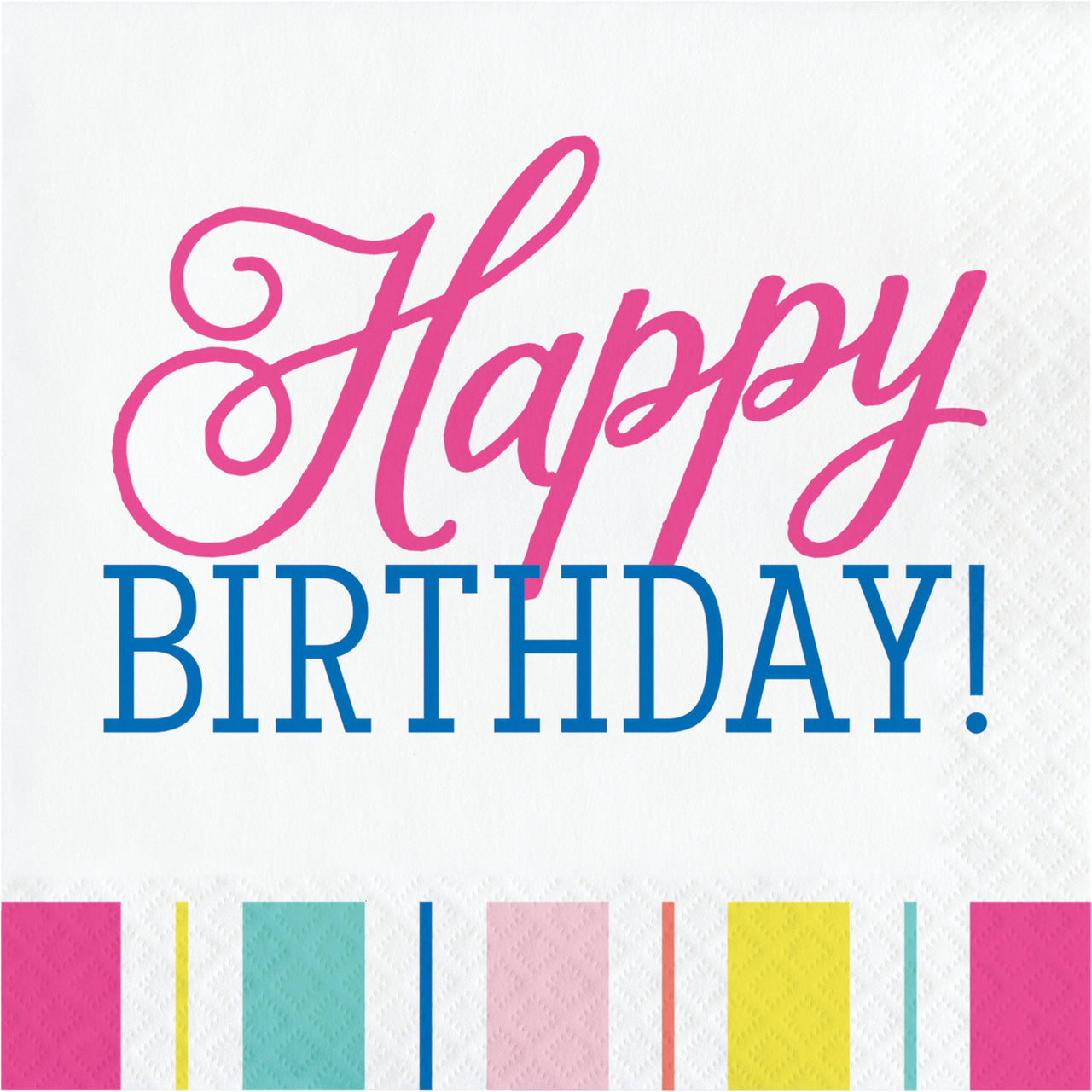 Bulk Birthday Brights Luncheon Napkins 6.5" x 6.5" (192 per Case)