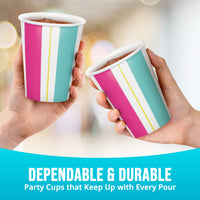 Bulk Birthday Brights Paper Cups 9 oz (96 per Case)