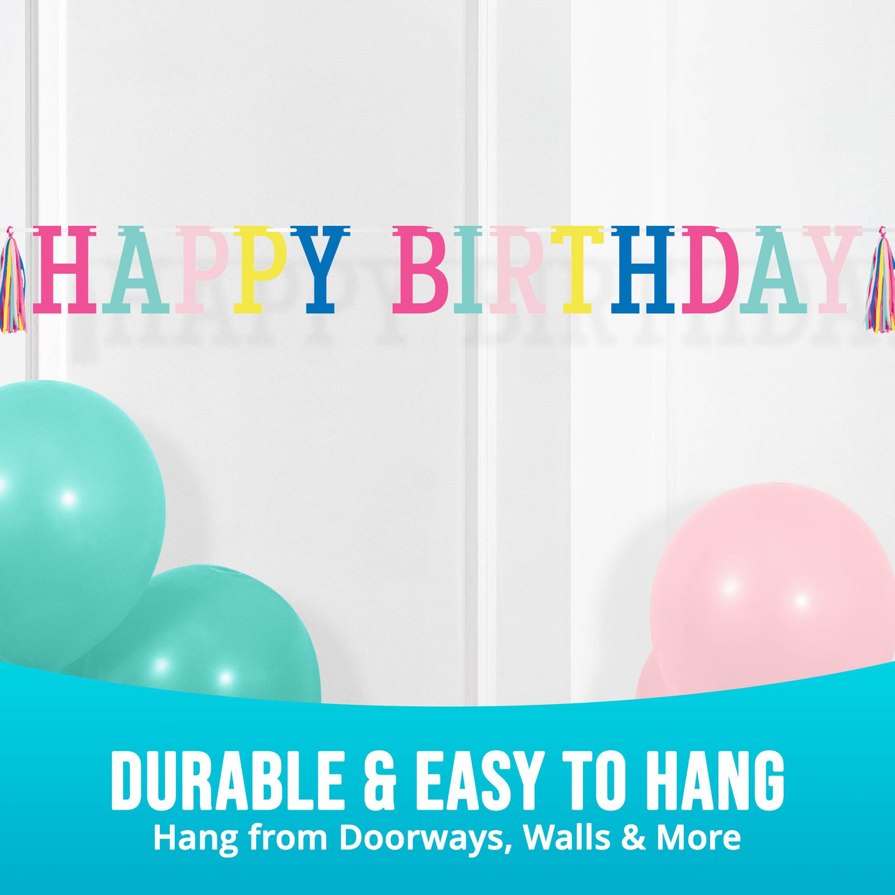 Bulk Birthday Brights Party Banners (12 per Case)