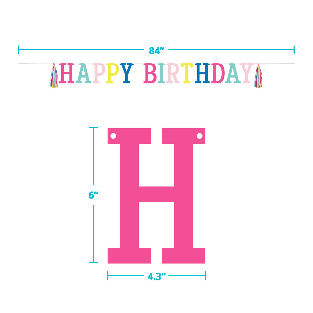Bulk Birthday Brights Party Banners (12 per Case)
