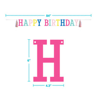 Bulk Birthday Brights Party Banners (12 per Case)