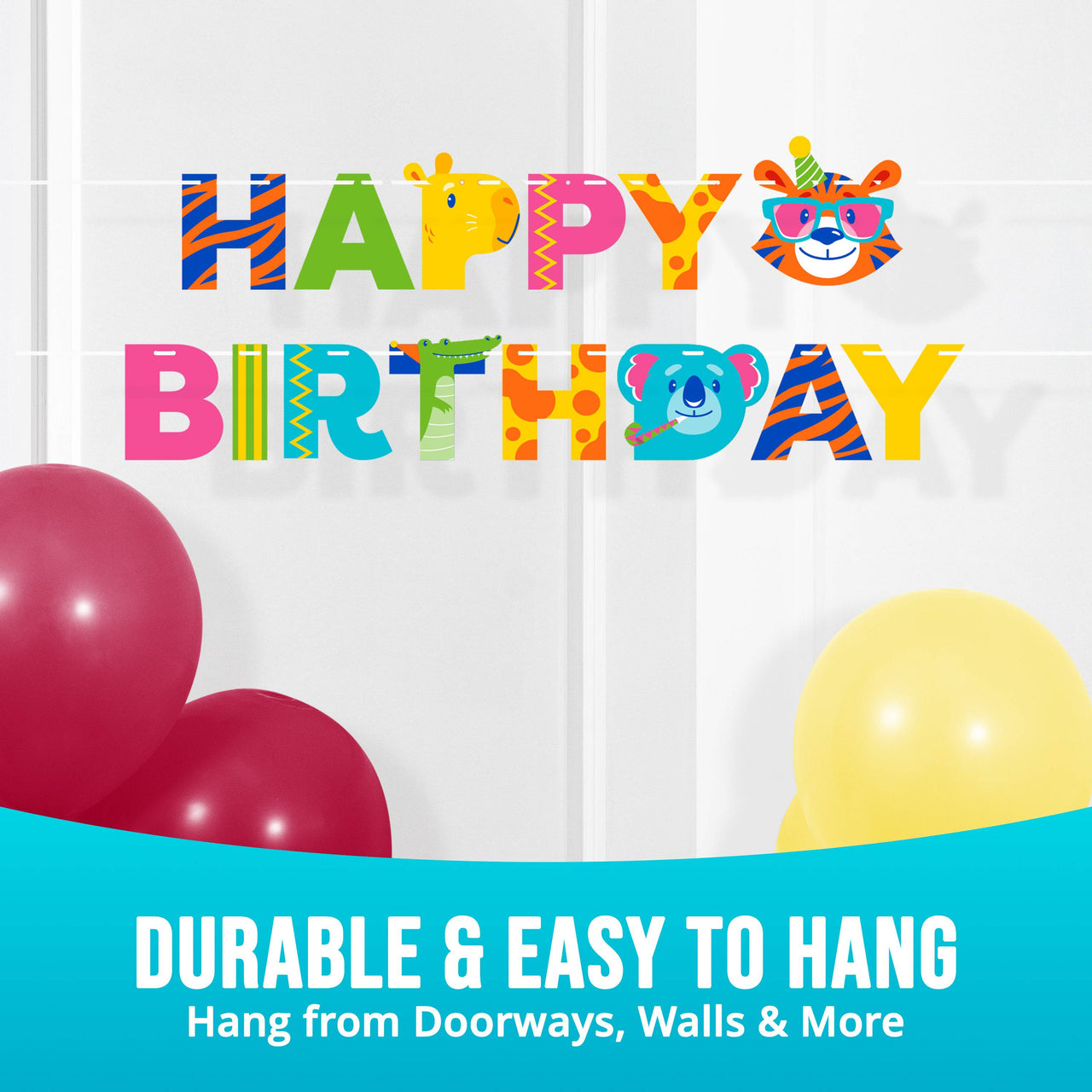 Bulk Animal Jamboree Party Banners (12 per Case)