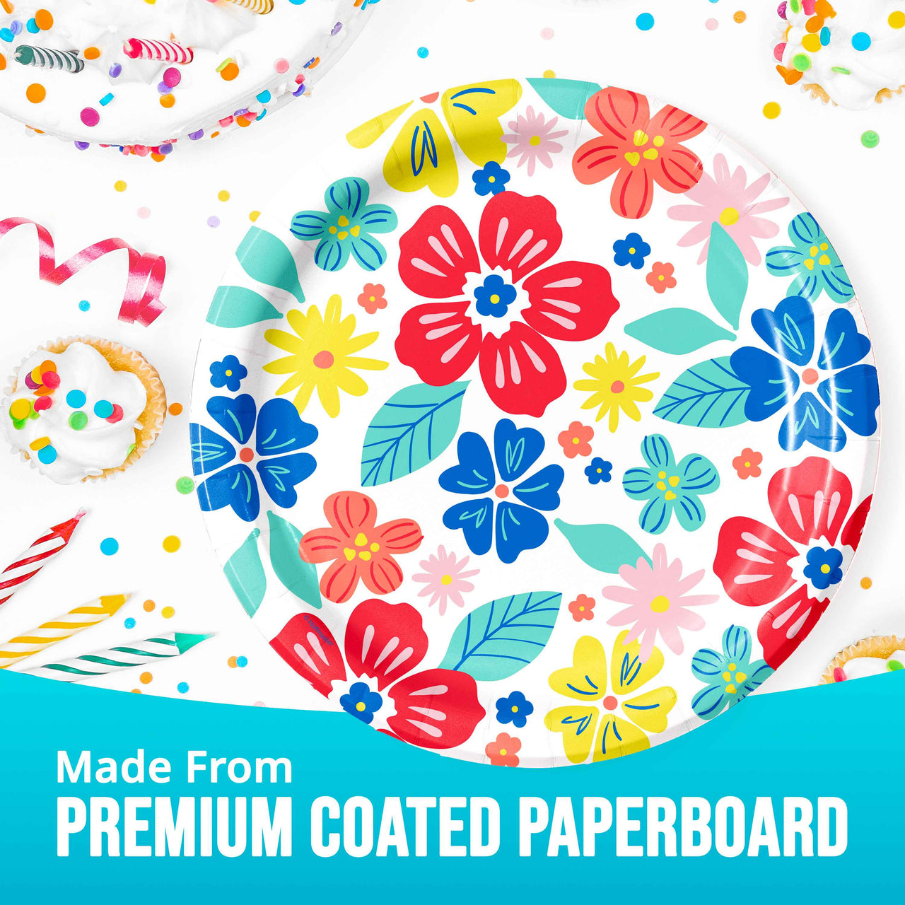 Bulk Abundant Florals Dinner Plates 9" (96 per Case)