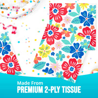 Bulk Abundant Florals Luncheon Napkins 6.5