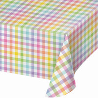 Easter Plaid Plastic Tablecovers 54