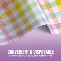 Bulk Easter Plaid Plastic Tablecovers 54