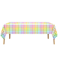 Bulk Easter Plaid Plastic Tablecovers 54
