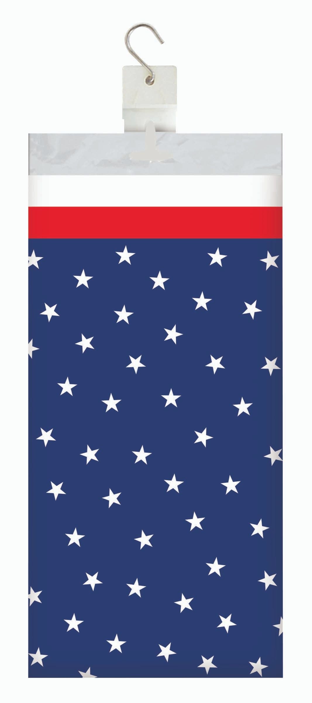 Bulk Patriotic Plastic Tablecovers 54" x 108" (12 per Case)