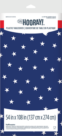 Bulk Patriotic Plastic Tablecovers 54