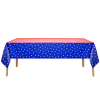 Bulk Patriotic Plastic Tablecovers 54