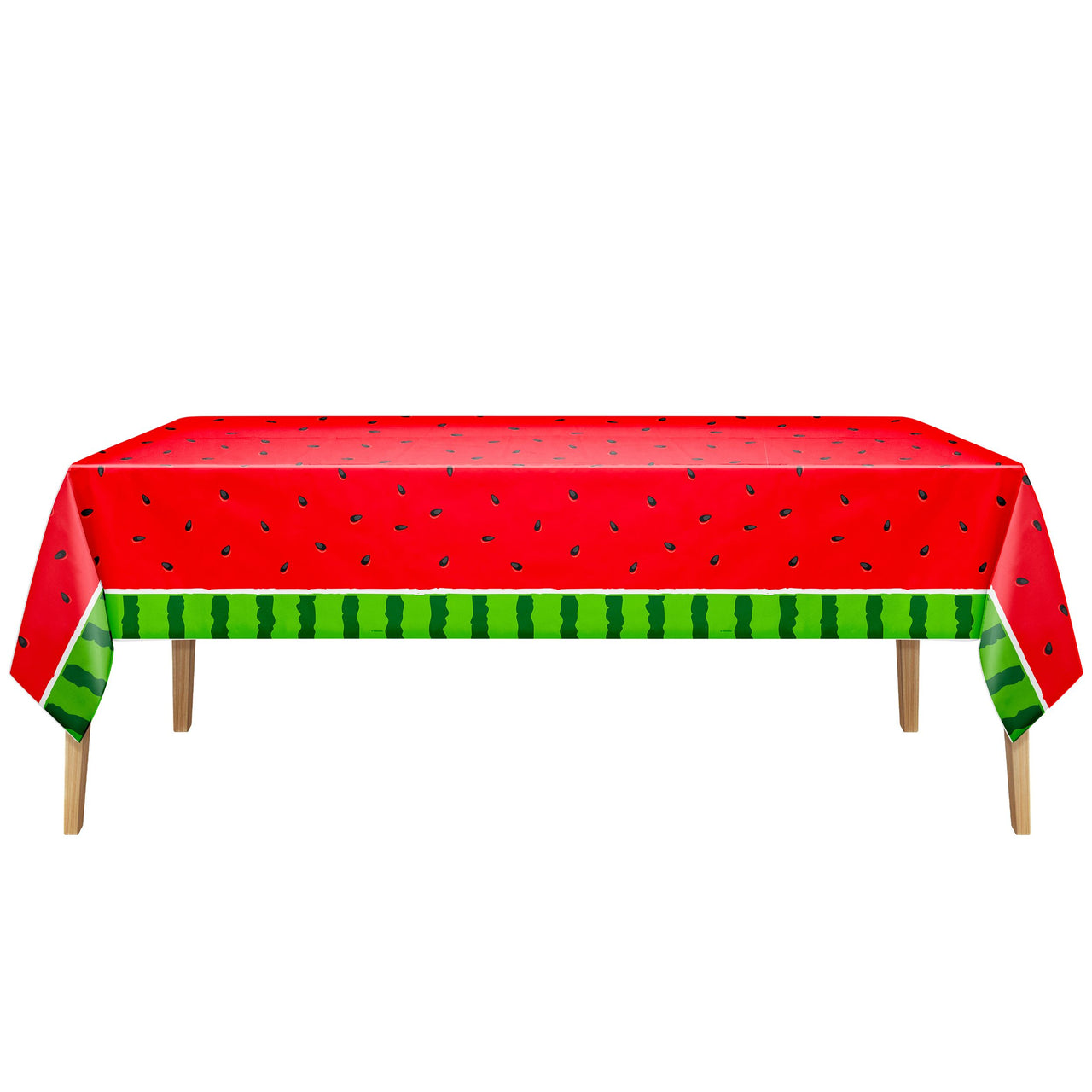 Bulk Watermelon Plastic Tablecovers 54" x 108" (12 per Case)