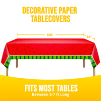 Bulk Watermelon Plastic Tablecovers 54