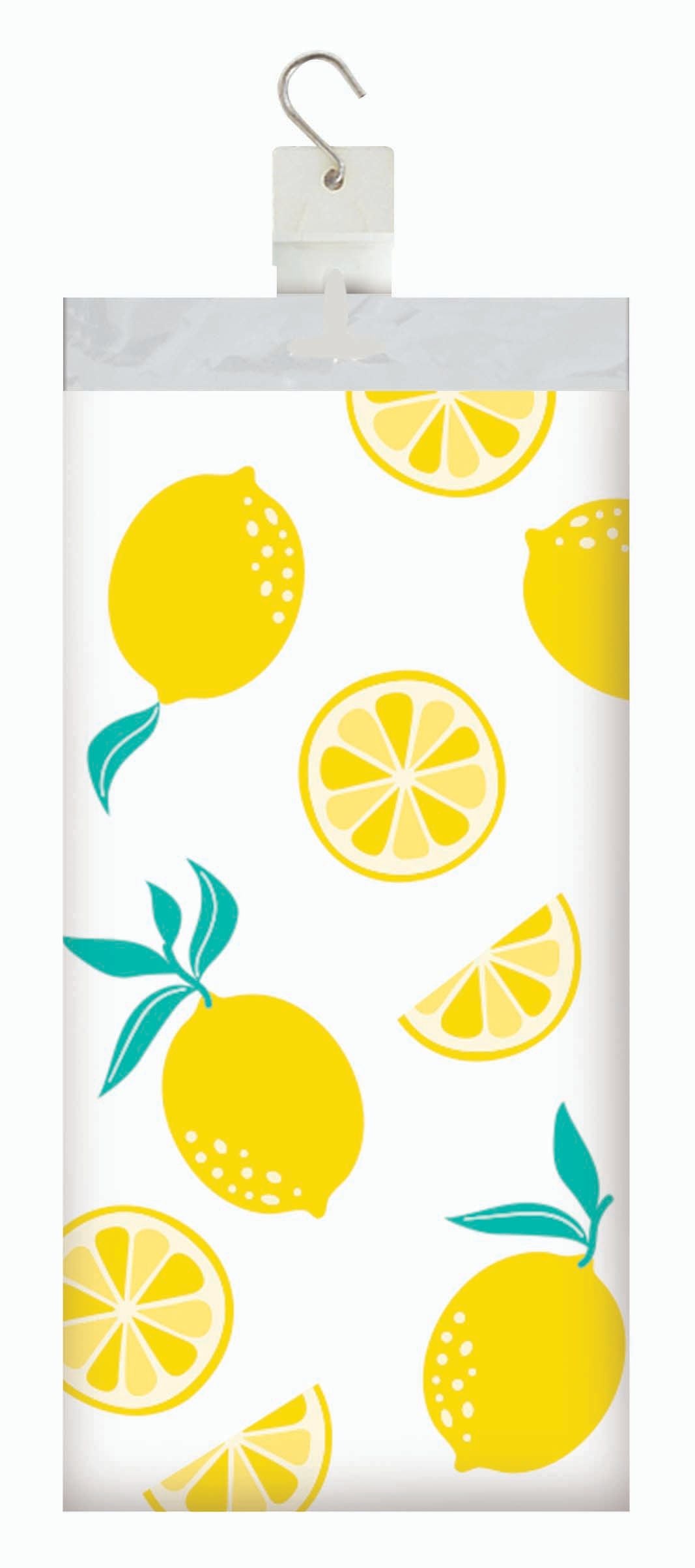 Bulk Lemons Plastic Tablecovers 54" x 108" (12 per Case)