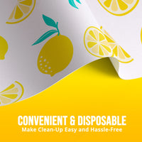Bulk Lemons Plastic Tablecovers 54