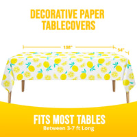 Bulk Lemons Plastic Tablecovers 54