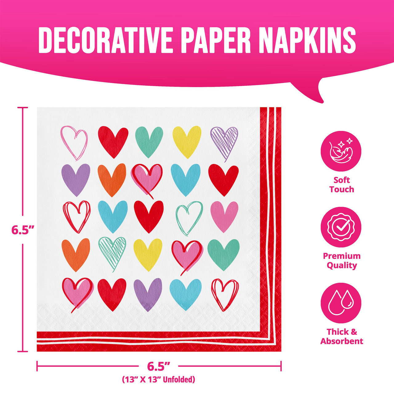 Bulk Color Crush Luncheon Napkins 6.5" x 6.5" (192 per Case)