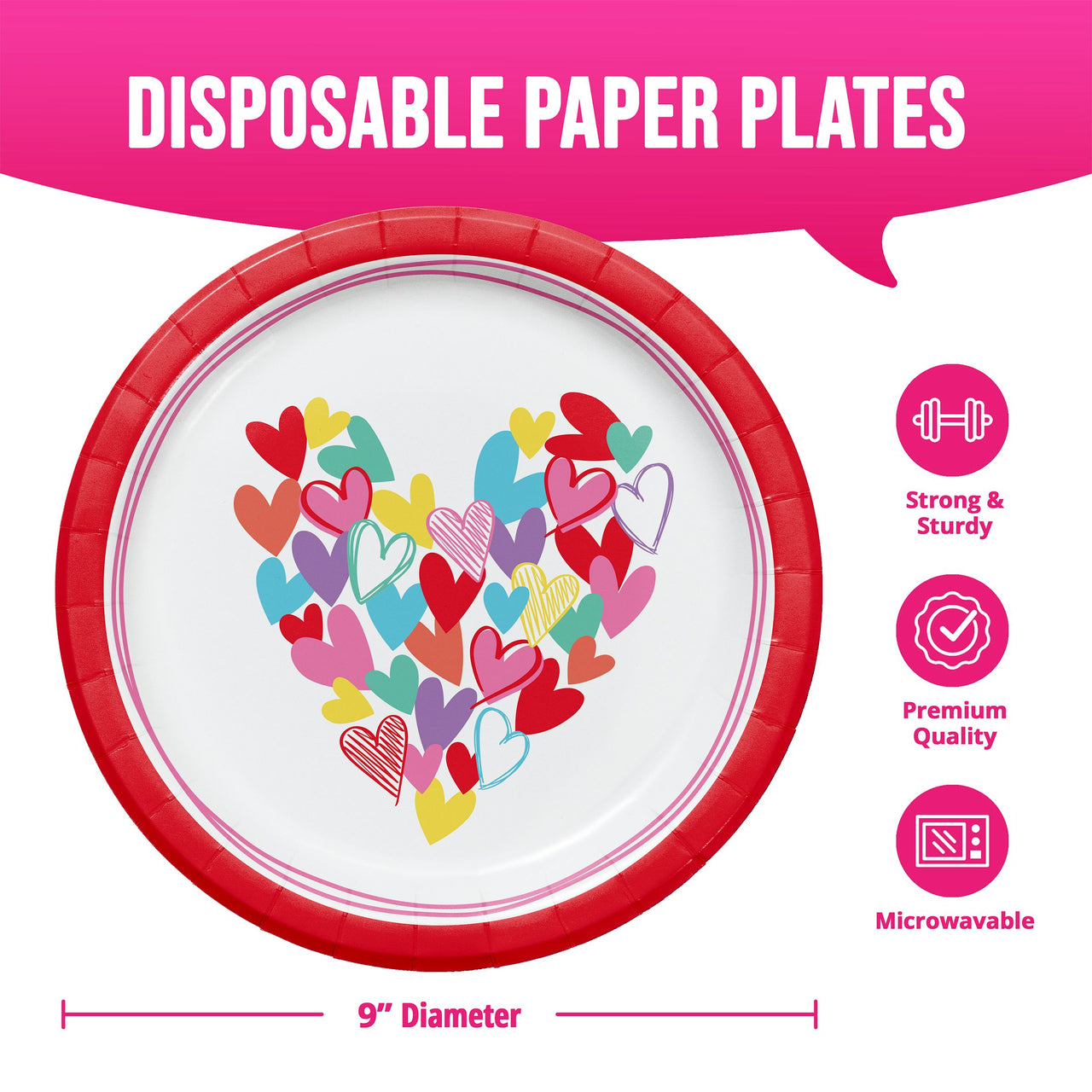 Bulk Color Crush Dinner Plates 9" (96 per Case)