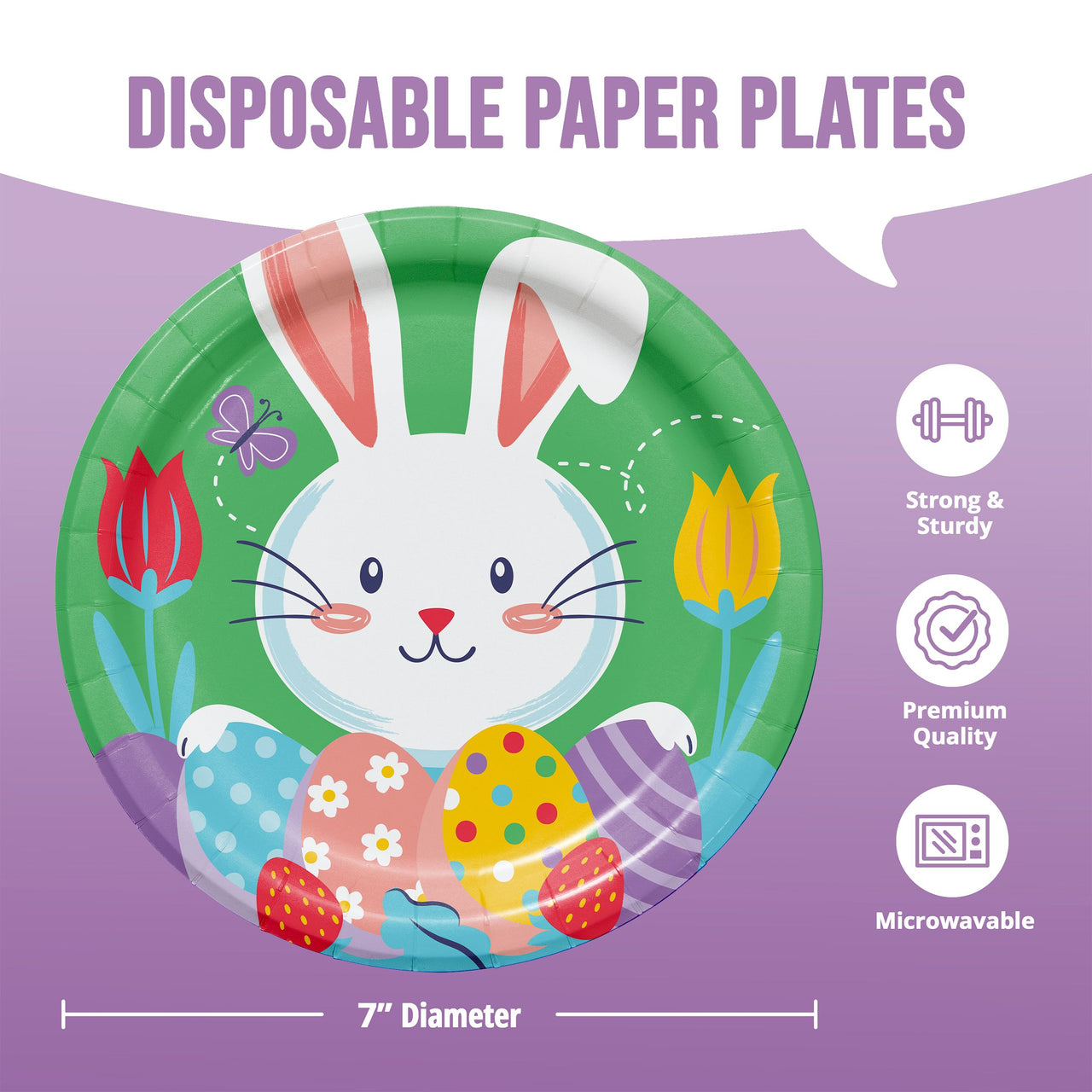 Bulk Hoppy Trails Luncheon Plates 7" (96 per Case)