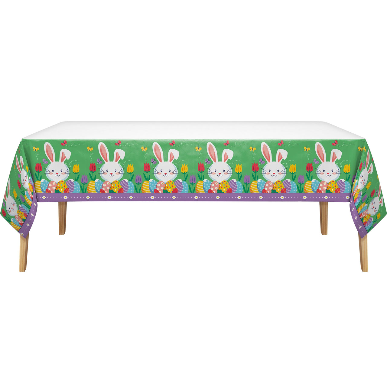 Bulk Hoppy Trails Plastic Tablecovers 54" x 96" (12 per Case)