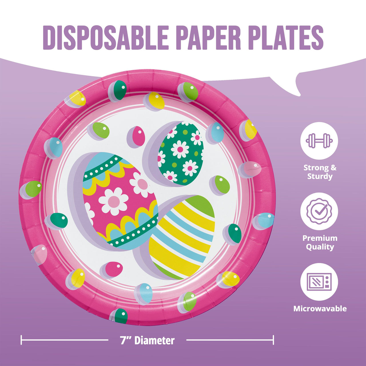Bulk Eggsplosion Jellybean Luncheon Plates 7" (96 per Case)