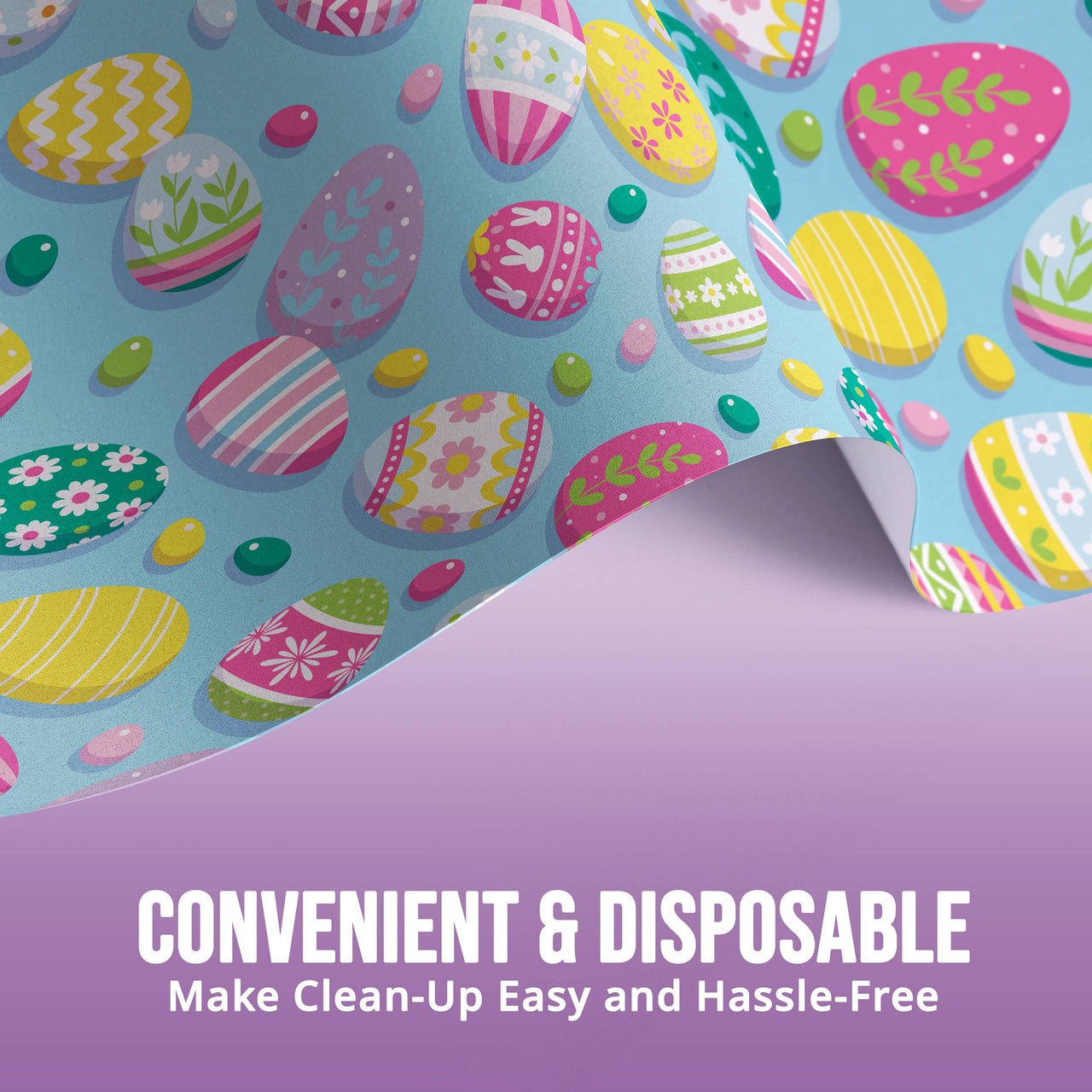 Bulk Eggsplosion Jellybean Plastic Tablecovers 54" x 96" (12 per Case)