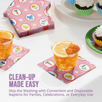 Bulk Easter Meadow Bunny Beverage Napkins 5