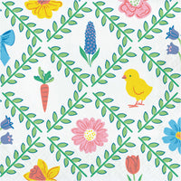 Easter Meadow Bunny Luncheon Napkins 6.5