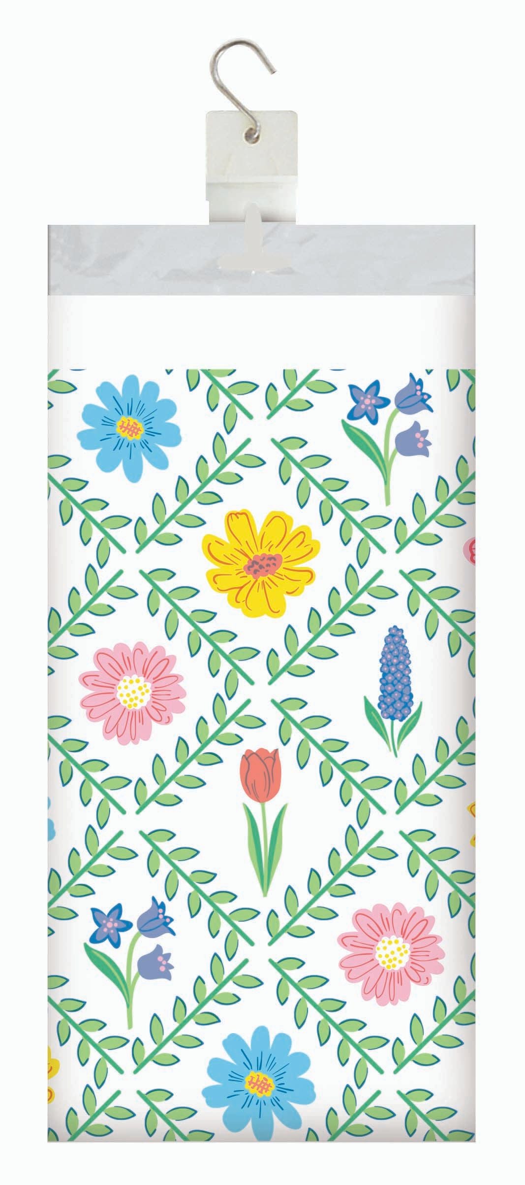 Bulk Easter Meadow Plastic Tablecovers 54" x 96" (12 per Case)