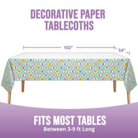 Bulk Easter Meadow Plastic Tablecovers 54