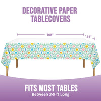 Bulk Easter Meadow Plastic Tablecovers 54