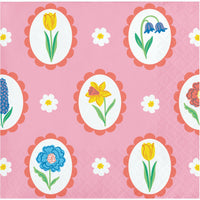 Easter Meadow Floral Beverage Napkins 5