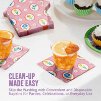 Bulk Easter Meadow Floral Beverage Napkins 5