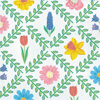 Easter Meadow Floral Luncheon Napkins 6.5