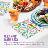 Bulk Easter Meadow Floral Luncheon Napkins 6.5